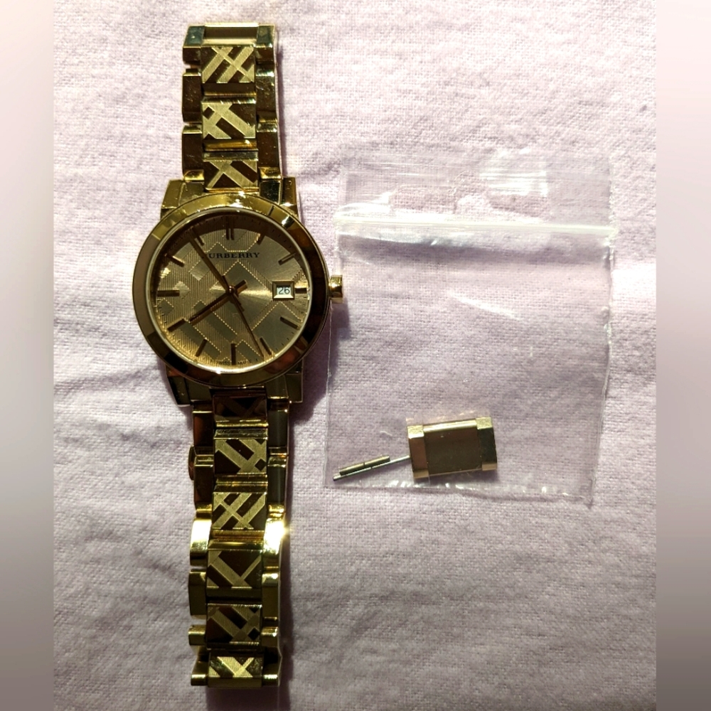 Gold Burberry watch